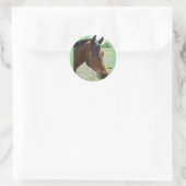 Mein Freund, das Pferd Runder Aufkleber (Tasche)
