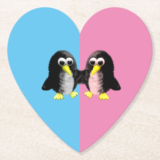 Mein Freund, der Pinguin, Geschlecht offenbart Par Untersetzer (Vorderseite)