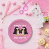Mein Freund der Pinguin, Personalisiert für Twins Pappteller (Party)