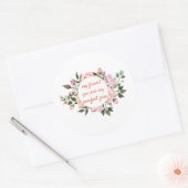 Mein Freund die besten Freunde für immer Blumenrea Runder Aufkleber (Umschlag)