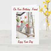 MEIN FREUND DU BRINGST MEINE TAGBIRTHTAGKARTE KARTE (Gelbe Blume)