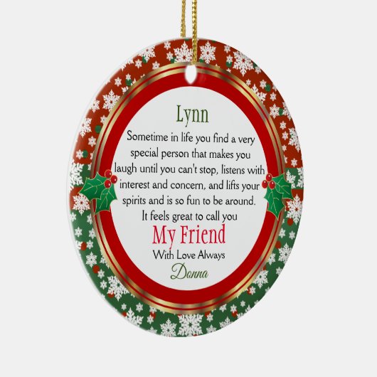 Mein Freund immer Keramik Ornament (Rechts)