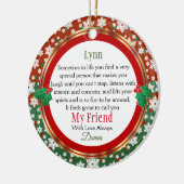 Mein Freund immer Keramik Ornament (Links)