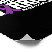 Mein Freund ist ein Krieger-Bauchspeicheldrüsenkre Poster (Ecke)