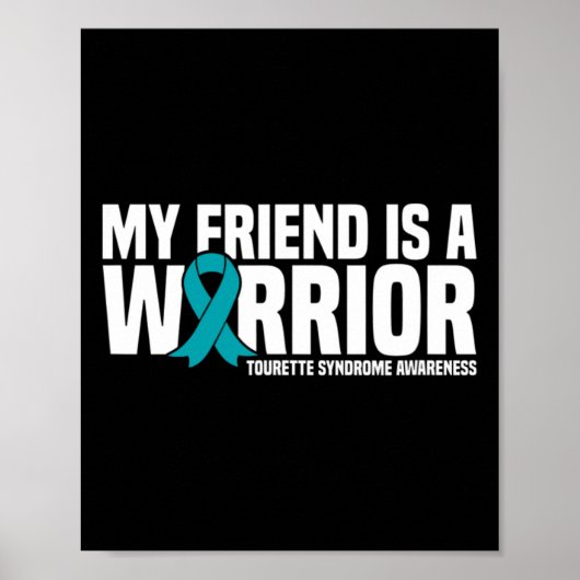 Mein Freund ist ein Warrior Tourette Syndrome Awar Poster (Vorne)