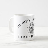 Mein Freund ist eine Feuerwehrmann-Tasse Kaffeetasse (Vorderseite Links)