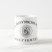 Mein Freund ist eine Feuerwehrmann-Tasse Kaffeetasse (Mittel)