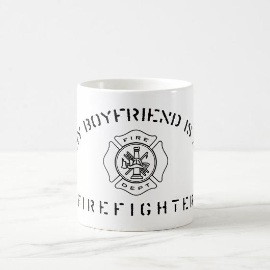 Mein Freund ist eine Feuerwehrmann-Tasse Kaffeetasse (Mittel)