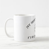 Mein Freund ist eine Feuerwehrmann-Tasse Kaffeetasse (Links)