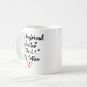 Mein Freund ist heißer als mein Kaffee Kaffeetasse (Vorderseite Links)