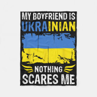 Mein Freund ist Ukrainer Nichts schreckt mich Ukra Fleecedecke