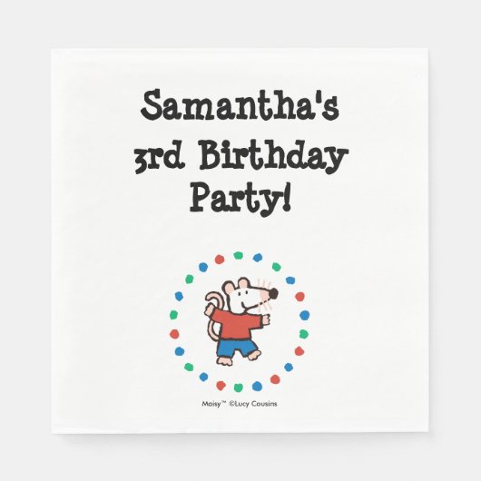 Mein Freund Maisy Birthday Serviette (Vorderseite)