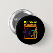 Mein Freund Mothman Fun Retro Cryptid Kreaturen Mo Button (Vorne & Hinten)