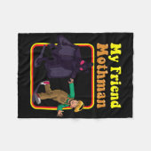 Mein Freund Mothman Fun Retro Cryptid Kreaturen Mo Fleecedecke (Vorderseite (Horizontal))