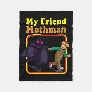 Mein Freund Mothman Fun Retro Cryptid Kreaturen Mo Fleecedecke