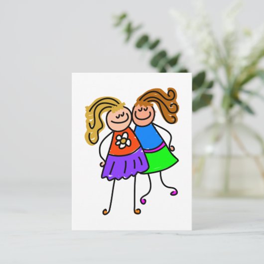 Mein Freund Postkarte (Stehend Vorderseite)