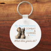 Mein Freund trägt Kampfstiefel Schlüsselanhänger (Vorderseite)