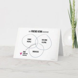 Mein Freund Venn Diagramm danken Ihnen zu Dankeskarte