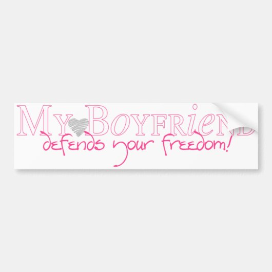 mein Freund verteidigt Ihren Autoaufkleber (Vorne)