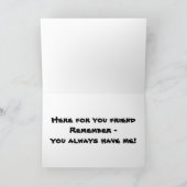 MEIN FREUND "YOU ROCK" UND ICH BIN IMMER HIER FÜR  KARTE (Innenseite)