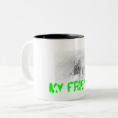 MEIN FREUND. ZWEIFARBIGE TASSE (Vorderseite Links)