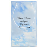 Mein Frieden, den ich dir Bibel Verse Hund in Wolk Kleine Geschenktüte (Rückseite)