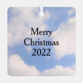 Mein Frieden, den ich dir Bibelverse Hund in Himme Ornament Aus Metall (Rückseite)