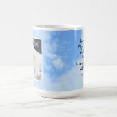 Mein Frieden, den ich dir Bible Verse Dog in Blue  Kaffeetasse (Mittel)