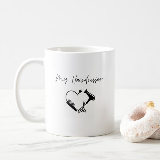 Mein Friseur, Geschenk für den Friseur Kaffeetasse (Mit Donut)