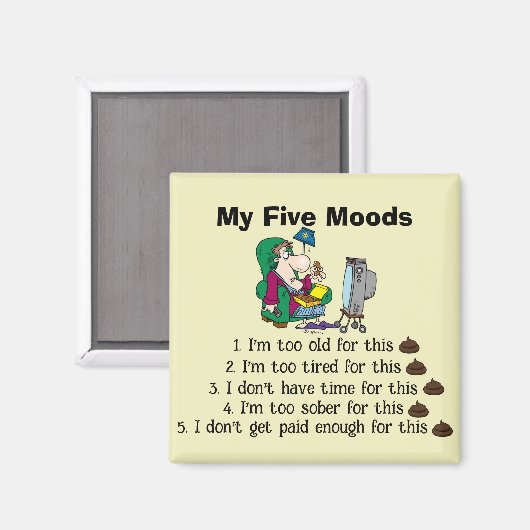 Mein Fünf-Moods-Magnet Magnet (Vorderseite/Rückseite)