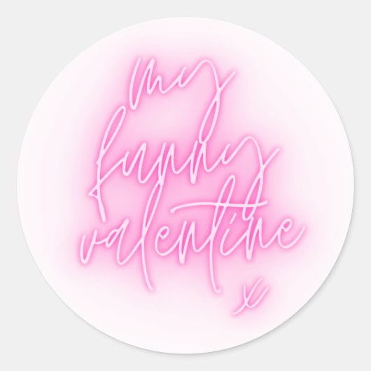 Mein Funny Valentine Round Sticker (Vorderseite)
