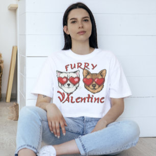 Mein Furry Valentine T-Shirt: Portrait-Shirt für H T-Shirt