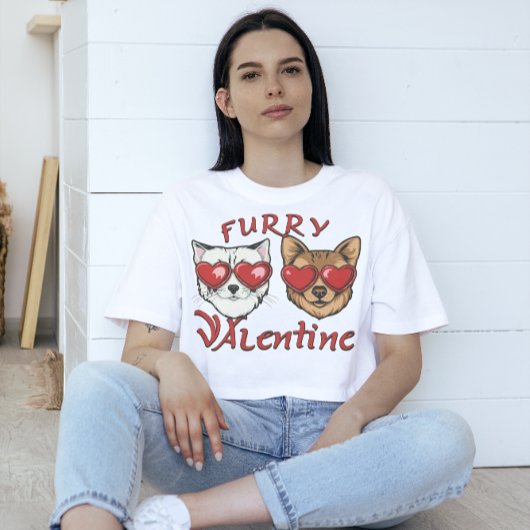 Mein Furry Valentine T-Shirt: Portrait-Shirt für H T-Shirt