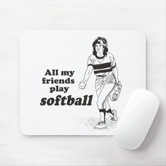 Mein ganzer Freundspiel-Softball Mousepad (Mit Mouse)