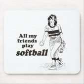 Mein ganzer Freundspiel-Softball Mousepad (Vorne)