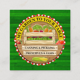 MEIN GARTEN AUF IHREN TISCH QUADRATISCHE VISITENKARTE