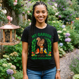 Mein-Garten-Ihr-Restaurant-Lustiges-Eichhörnchen-T T-Shirt