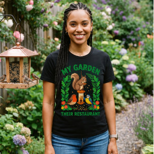 Mein-Garten-Ihr-Restaurant-Lustiges-Eichhörnchen-T T-Shirt