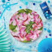 Mein Garten mit exotischen Oleanderblumen im Mitte Pappteller (Party)