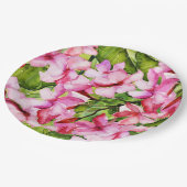 Mein Garten mit exotischen Oleanderblumen im Mitte Pappteller (Schrägansicht)