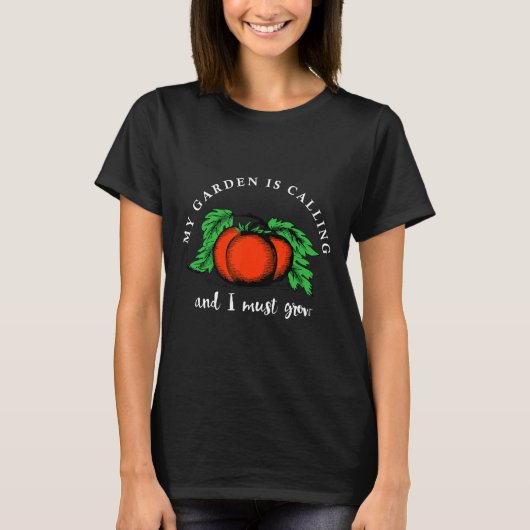 Mein Garten ruft Gärtnern Mütter Väter T-Shirt (Vorderseite)