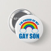 Mein Gay Son Button (Vorne & Hinten)