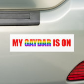 Mein Gaydar steht auf einem lustigen Albernen Gay  Autoaufkleber (Auf Auto)