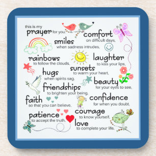 Mein Gebet für dich   Classic Blue Getränkeuntersetzer