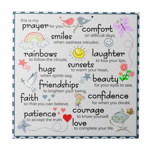 Mein Gebet für dich Fliese (Vorderseite)