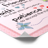 Mein Gebet für dich in Rosa Poster (Ecke)