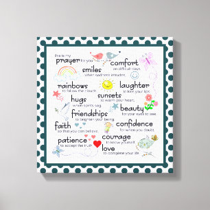 Mein Gebet für dich Leinwanddruck