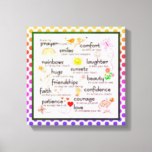 Mein Gebet für dich Leinwanddruck