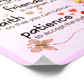 Mein Gebet für dich | Light Pink Poster (Ecke)