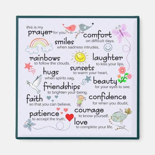 Mein Gebet für dich Magnet (Vorne)